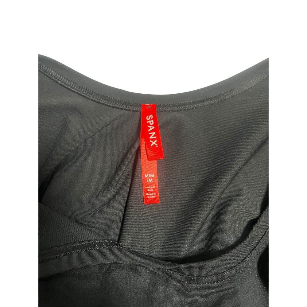 $78 Spanx Long Sleeve Scoop Bodysuit | Womens M, Black NEW - Picture 4 of 6